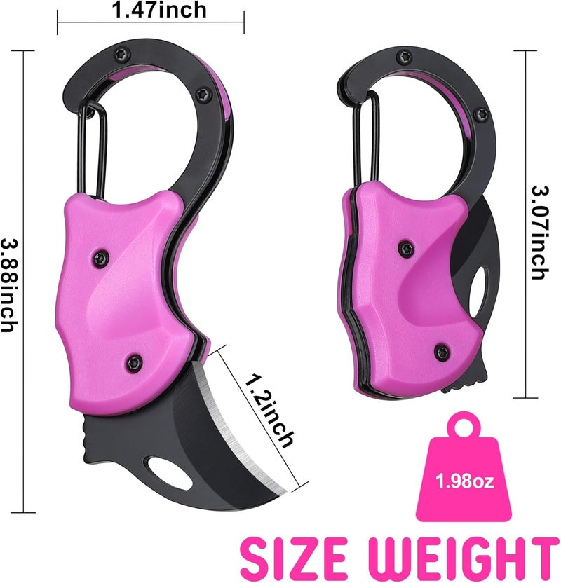 ZAVIT Womens Gifts for Christmas, Keychain with Box Cutter Pocket Knife,Christmas Stocking Stuffers for Women Mom, Birthday Gifts Idea for Mom Wife, EDC Gadgets for Everyday Carry, P-ink - Image 3
